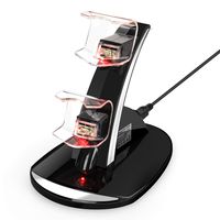 PS4 Controller Charger, Dualshock 4 PS4 Pro Controller/Playstation 4/PS4 Slim Controller Charging Station Dock with Cable