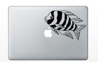 Swimming Moba Cyphotilapia Frontosa Cichlid Fish MacBook Laptop Vinyl Decal Sticker Aquarium Fish Fishtank Hobby Kigoma Gibberosa Food Tanganyika Malawi African