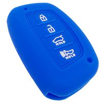 Coolbestda Silicone Key Fob Skin Jacket Remote Holder Protector Case for 2018 2017 2016 Hyundai Tucson Elantra Sonata Smart 4Buttons (NOT FIT Flip/Pop Out/Folding Key