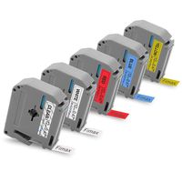 Fimax Compatible Brother P-Touch M Tape (M-K231 M-K131 M-K431 M-K531 M-K631) Label Tape 12mm (0.47") X 26.2ft for PT-90 PT-M95 PT-85 PT-80 PT-70 PT-65 PT-45 PT-55, 5-Pack