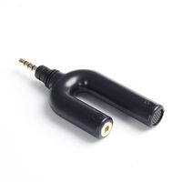 Movo MA2000 U-Shape TRRS Omni-Directional Microphone with Headphone Monitoring Jack for iPhone, iPad, Android Smartphones and Tablets