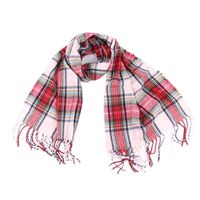 Bolayu Women Ladies Patchwork Scarf Tassel Wrap Shawls Headband Soft Shawl Long Scarves (White)