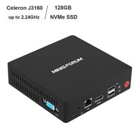 GN31 Mini PC Intel Celeron J3160 Processor(up to 2.24Ghz) Quad Core Mini Computer, 4GB RAM 128GB NVMe SSD, 4K, 1000M LAN, 2.4/5G WiFi, BT4.2, HDMI&VGA Port Support Windows 10 Pro/Auto Power On/WOL
