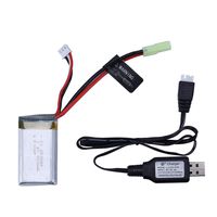 DEERC Battery 9300 High Speed Remote Control Toy Truck 7.4v 850mAh Lithium Battery Charging Kit