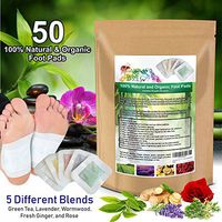 50 Premium 2-in-1 Foot Pads | Concentrated Formula | for Foot Care, Pain Relief, Relaxation, General Well-Being | 5 Special Blends | by Shaman's Brew