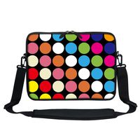 Meffort Inc 13 13.3 Inch Neoprene Laptop/Ultrabook/Chromebook Bag Carrying Sleeve with Hidden Handle and Adjustable Shoulder Strap - Colorful Dot
