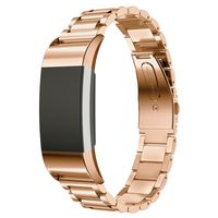 Maxjoy Compatible with Fitbit Charge 2 Bands, Charge2 Metal Replacement Strap Stainless Steel Bracelet Band Small Large Wristband Compatible with Fitbit Charge 2 HR Tracker, Rose Gold