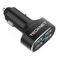 USB Car Charger, TeckNet PowerDash D2 9.6A/48W 4-Port Rapid USB Car Charger with BLUETEK Technology Compatible with iPhone X/8/7/6/6 Plus, iPad Air 2/Mini 4,Samsung Galaxy S6/S6 Edge and More...