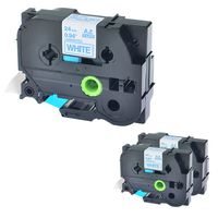 Nineleaf 3 Pack Blue on White 24 mm x 8 m 1'' 26.2ft Label Tape Cassette Compatible for Brother P-Touch TZe253 TZ-253 TZe-253 TZ253 Laminated for PT-P700 PT-P750W PT-D600 PT-520 PT-530 Label Maker