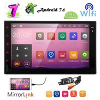 Upgraded Android 7.1 7" 2GB RAM 32GB ROM Octa Core Car Autoradio 1024600 Full Capacitive Touchscreen WiFi Double 2DIN Car Radio Stereo Support BT GPS Navi OBD2 4G Dual Camera Input+Free Rear Camera