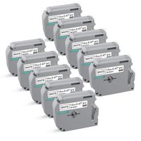 P PUTY Compatible Brother m-k231 Tape 12mm 0.47 White P-Touch M Tape MK231 MK-231 M231 Black on White for Brother Label Maker Ptouch PT-M95 PT-90 PT-70BM PT-65 PT-85, 10 Pack