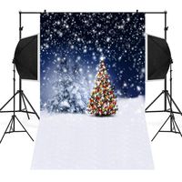 Sunshinehomely-Decor Merry Christmas Home Decoration, Christmas Backdrops Snow Vinyl 5x3FT Background Cloth Photography Studio (A)