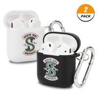 Rumbeast Riverdale AirPods Case, Waterproof TPU AirPods Protective Skin Cases with Carabiner Compatible with Apple AirPods 1 and AirPods 2(2 Pack)