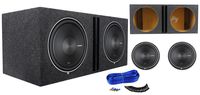 (2) Rockford Fosgate P1S4-15 Punch 15" 1000w Car Subwoofers + Sub Box Enclosure