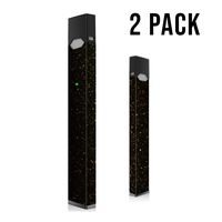 2 Pack - Black and Gold Glitter Skin for Juul | Wrap | Decal | Sticker | Cover | Case