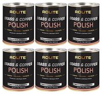 Rolite Brass & Copper Polish (2lb) Instant Polishing & Tarnish Removal on Railings, Elevators, Fixtures, Hotels, Cruise Ships, Office Buildings 6 Pack