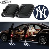 2Pcs Wireless Yankee Logo Car Door LED Projector Light, Car Courtesy Welcome Logo Shadow Ghost Light, Laser Emblem Logo Lamps for Yankees Fans