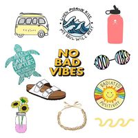 Vsco Stickers for Water Bottles Big 11-Pack Cute Aesthetic Trendy Waterproof Vinyl Stickers for Teens Kids Girls and Boys, Perfect for Laptop Phone Travel Guitar Bike Helmet Car