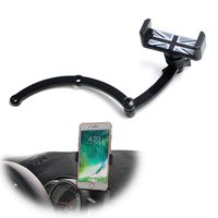 iJDMTOY Behind Tachometer Mount Smart Phone GPS Mounting Kit Compatible With MINI Cooper R55 R56 R60 R61 w/ Black Union Jack Design Holder