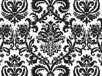 10ct Black White"Flourish" Damask Flowers Tissue Paper Gift Wrapping 20"x30" Sheets nfLG -1052