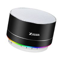 Zosam Mini Wireless Speaker, Portable Bluetooth Speaker with HD Sound, 4H Play-time, Built-in Mic, TF Card Slot, FM and LED Lights for Home, Travel