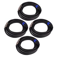 Seismic Audio SASPT12-25-4Pack 25-Feet Pro Audio Speakon to 1/4-Inch Speaker Cables 12-Gauge, 4 Pack