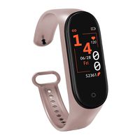 Martin's HomeM4 Sports Smart Watch, Upgrade Fitness Tracker, Smart Bracelet with 0.96" Colorful Touch Screen, Heart Rate, Blood Oxygen, Blood Pressure Monitor Pedometer Calorie for iOS/Android (Pink)