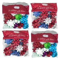 Berwick C.O. Medium Premium Holiday Holographic Peel N Stick, Gift Wrapping Christmas Bows (64 Bows)