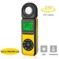 Digital Light Meter Illuminance Meter Lux Meters AP-881E with Display 3999(Range from 1～300,000Lux),Unit Lux/Fc,MAX/MIN,Back Light,Data Hold,Data Storage