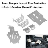 Euone Guards for TRX4 Clearance, 6pcs/Set Front Bumper Lower+Axle+Gearbox Mount Protection Skid Plate for TRX4