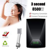 BTSSA Tankless Water Heater,8500W 0.6MPa 220V Kitchen Shower Heater Wear-Resistant and Scratch-Resistant Waterproof and Anti-Fog