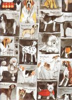 Alex Clark Art Dog Squares Gift Wrapping Paper 2 Sheets 19.5 in x 27.5 in
