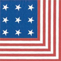 Fourth of July Napkins Paper Luncheon Napkins Star Spangled Pk 40