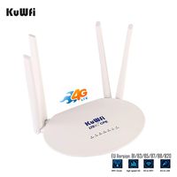KuWFi LTE Router 300Mbps Unlocked 4G Wireless WiFi Internet Router with SIM Card Slot 4pcs Non-Detachable Antennas Mobile WiFi Hotspot Support B1/B3/B5/B7/B8/B20