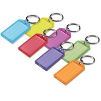 Lucky Line Key Tag with Flap and Split Ring, Assorted Colors, 25 Pack (6050025)