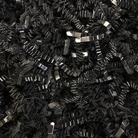 Black Cat Avenue 1/2 LB Black Crinkle Cut Paper Shred Filler for Gift Wrap and Basket Filler