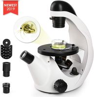 TELMU Inverted Microscope 40X-320X Used in Observation of Living Specimens or Tissues and for Viewing Aquatic Specimens