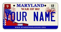 BleuReign Personalize Your Own 2016 Maryland State Bicycle Bike Stroller Children's Toy Car 3"x6" License Plate Tag