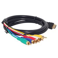 KingNew 5Ft HDMI Male to 5-RCA RGB Audio Video AV Component Adapter Converter Cable Cord