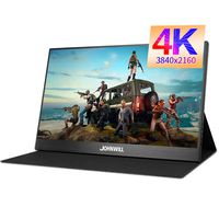 JOHNWILL 13.3'' Portable Monitor FHD 3840 x 2160 4K IPS Type-C LCD Monitor with HDMI Input,Type-C(USB-C),Built-in Speaker,Gaming Monitor for Raspberry Pi PS3/PS4/Xbox 360 Computer PC