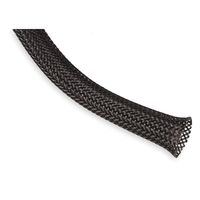 Techflex 1/8 Inch PET Expandable Braided Sleeving- 25ft - Black by