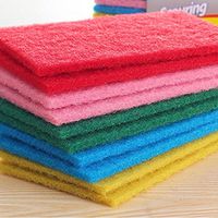 10pcs Colored Scrub Scouring Sponge Pads, Great for Kitchen dishwashing,Pot Cleaning Dish Scrub sponge