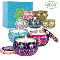 TEPENAR Scented Candle Gift Set - Natural Soy Wax Candle Set with Essential Fragrance Oil Perfect Women Gift for Stress Relief and Aromatherapy - Pack of 8