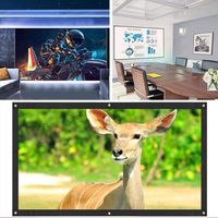 Yuniole HD Projector Screen,Portable Folding Anti-Crease Indoor Outdoor Projector Movies Screen for Home,Screen Size 60inch,72inch,84inch,92inch Projection Screens