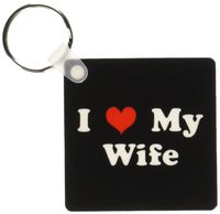 3dRose I Love My Wife - Key Chains, 2.25 x 4.5 inches, set of 2 (kc_16583_1)
