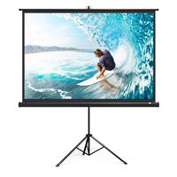 TaoTronics Projector Screen with Stand, TT-HP020 Indoor Outdoor Movie Projection Screen 4K HD with Wrinkle-Free Design (Easy to Clean, 1.1Gain, 160° Viewing Angle & Includes A Carry Bag)