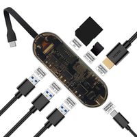 Manifun USB C Hub Portable 7-in-1 USB C Adapter to HDMI 4K, USB-C Power Delivery, 1 USB 3.0 Port, 2 USB 2.0 Ports, SD/Micro SD Card Reader Compatible with MacBook Pro, MacBook, and Samsung Cellphone