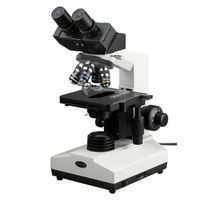 AmScope B330B Binocular Compound Microscope, 40X-2000X Magnification, Brightfield, Halogen Illumination, Abbe Condenser, Double-Layer Mechanical Stage
