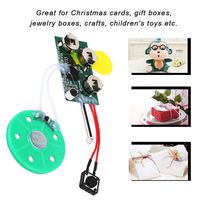 fo sa 4mins DIY Recordable Greeting Card Module for Christmas Cards, Gift Boxes, Jewelry Boxes, Crafts, Children's Toys, DIY Greeting Card Module Light Sense Voice Sound Record Chip(Single Play)