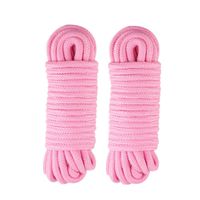 WYSUMMER Black Soft Rope Cord, 2Pcs 10 M/33 Feet 8 MM All Purpose Cotton Rope Craft Rope Thick Cotton Twisted Cord (2Pink)